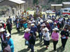 Huayopampinos y amigos acompañando en la procesión